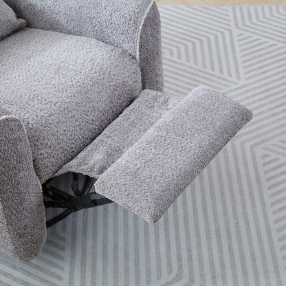 Fauteuil inclinable électrique moderne pivotant simple, fauteuil à bascule rembourré avec port de chargement USB