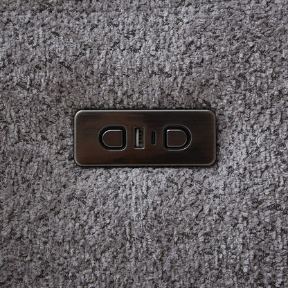 Fauteuil inclinable électrique moderne pivotant simple, fauteuil à bascule rembourré avec port de chargement USB