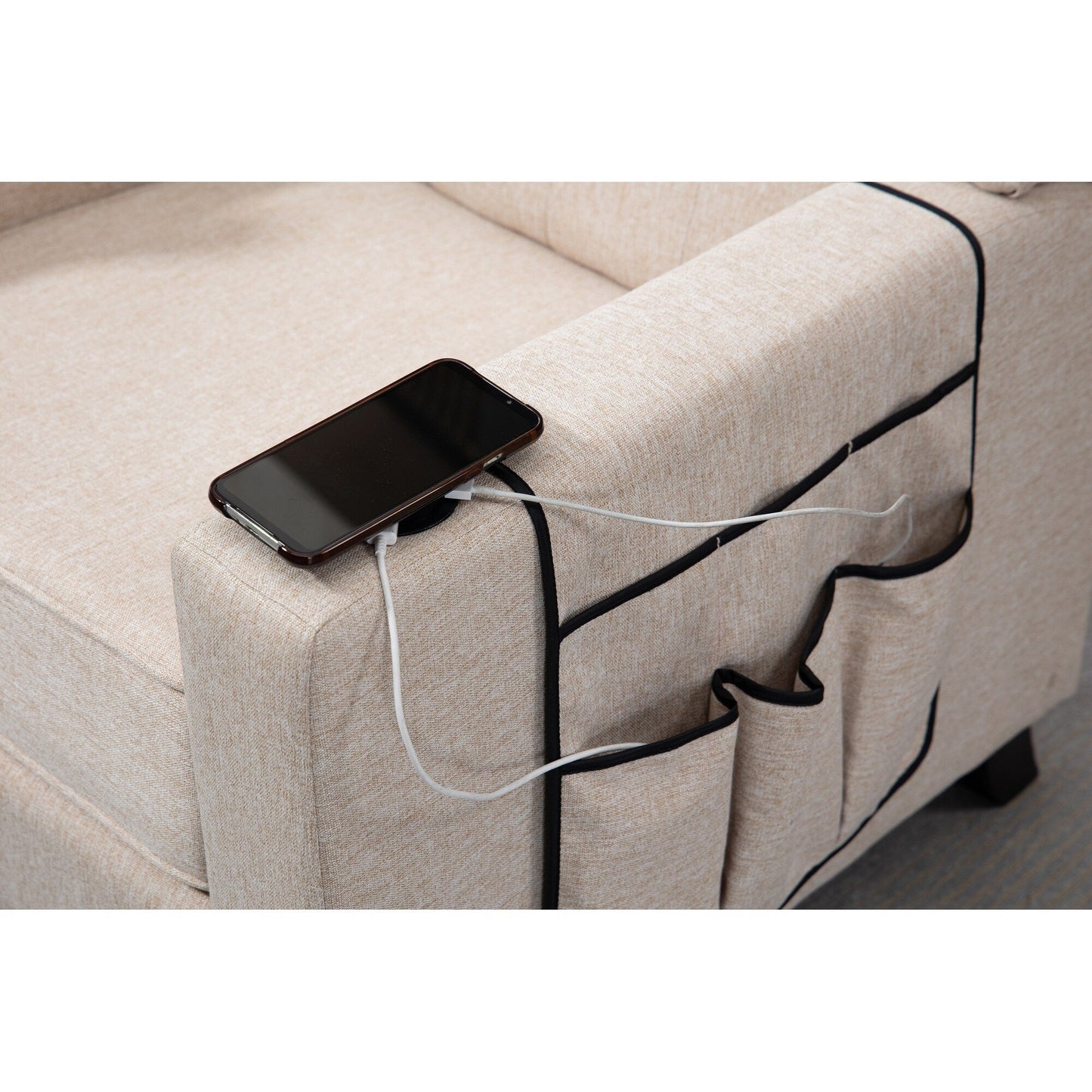 Fauteuil inclinable manuel moderne à dossier bas, siège de cinéma maison, fauteuil de salon à oreilles avec vibrations et chaleur