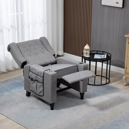 Fauteuil inclinable manuel moderne à dossier bas, siège de cinéma maison, fauteuil de salon à oreilles avec vibrations et chaleur