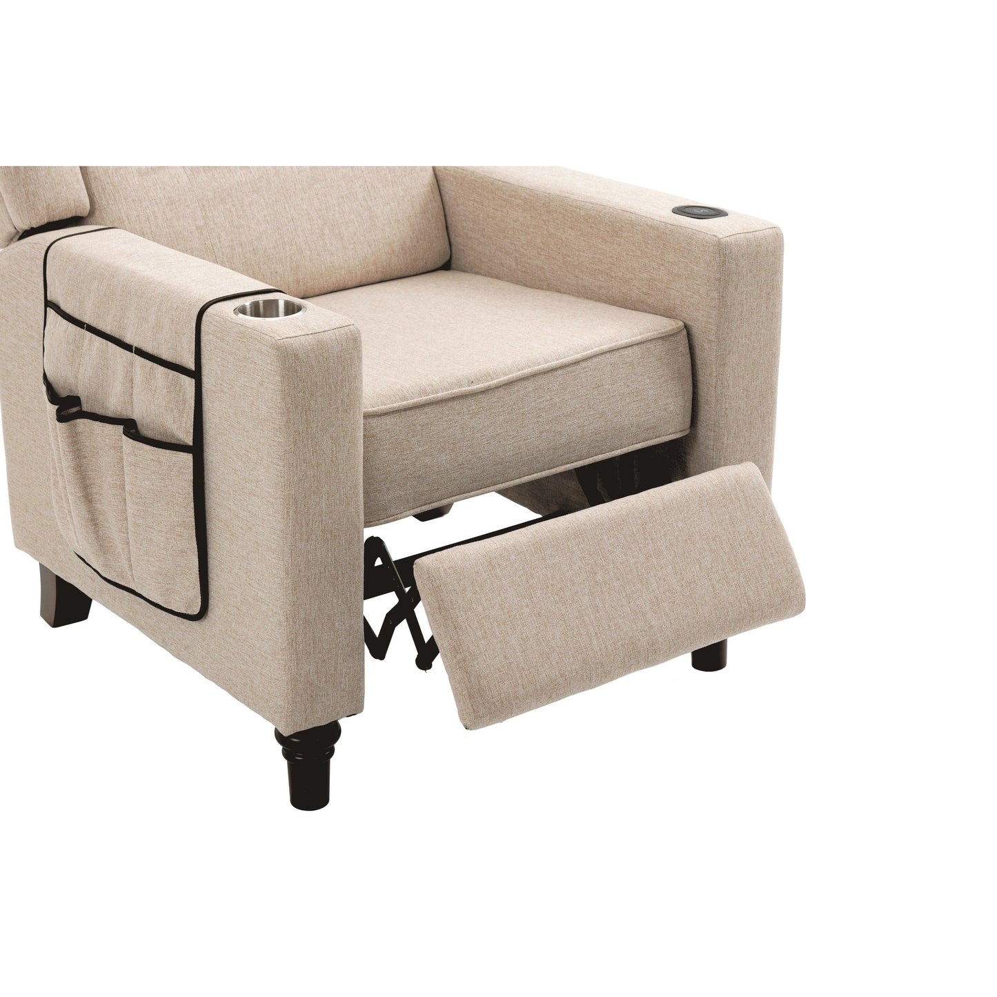 Fauteuil inclinable manuel moderne à dossier bas, siège de cinéma maison, fauteuil de salon à oreilles avec vibrations et chaleur