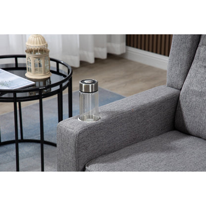 Fauteuil inclinable manuel moderne à dossier bas, siège de cinéma maison, fauteuil de salon à oreilles avec vibrations et chaleur