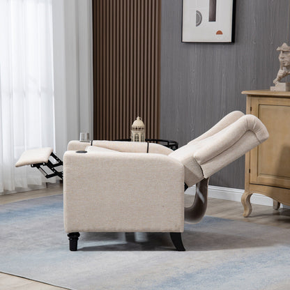 Fauteuil inclinable manuel moderne à dossier bas, siège de cinéma maison, fauteuil de salon à oreilles avec vibrations et chaleur