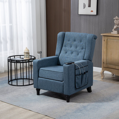 Fauteuil inclinable manuel moderne à dossier bas, siège de cinéma maison, fauteuil de salon à oreilles avec vibrations et chaleur