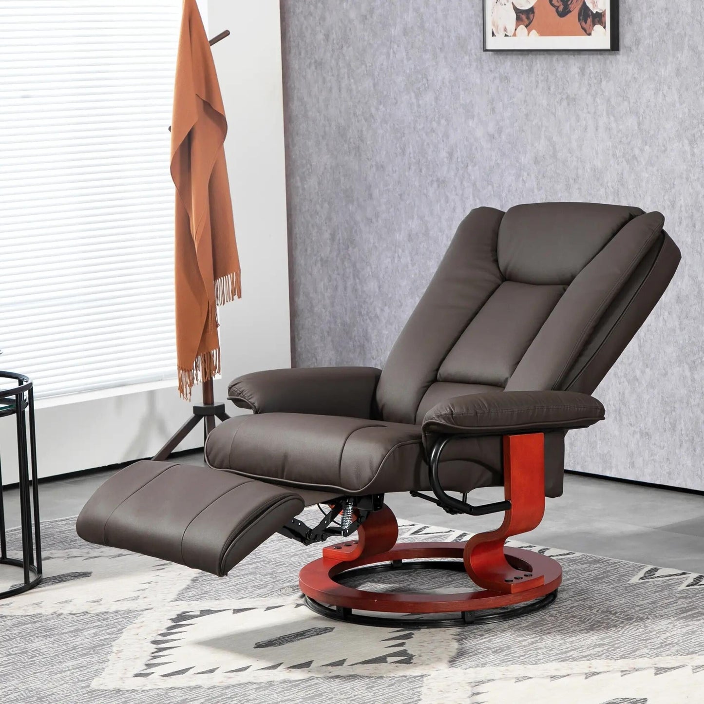 Fauteuil inclinable pivotant moderne pour camping-car avec repose-pieds pour salon