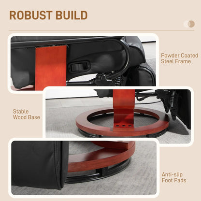 Fauteuil inclinable pivotant moderne pour camping-car avec repose-pieds pour salon