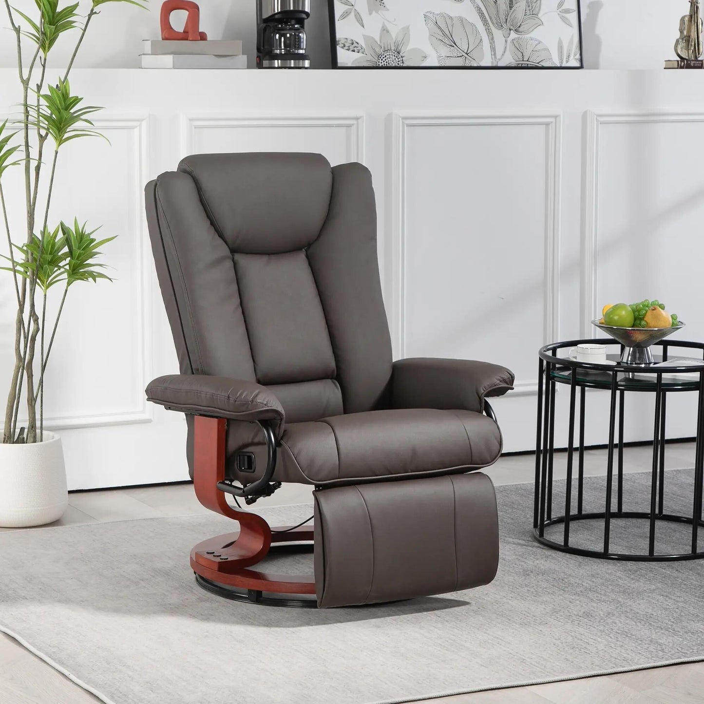 Fauteuil inclinable pivotant moderne pour camping-car avec repose-pieds pour salon