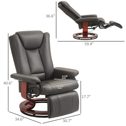 Fauteuil inclinable pivotant moderne pour camping-car avec repose-pieds pour salon