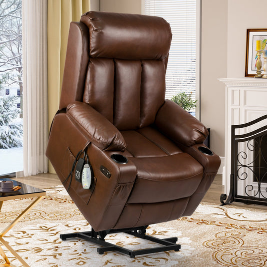 Fauteuil inclinable moderne en similicuir avec massage