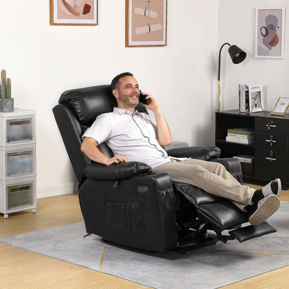 Fauteuil inclinable moderne en similicuir avec massage