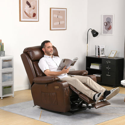 Fauteuil inclinable moderne en similicuir avec massage