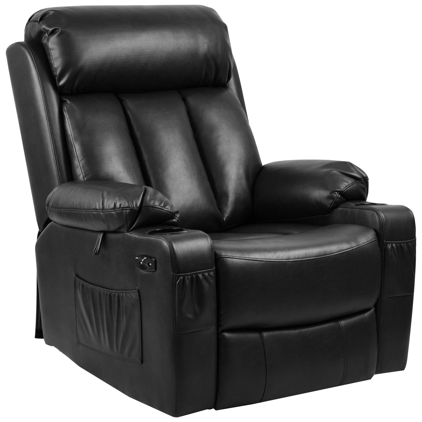 Fauteuil inclinable moderne en similicuir avec massage