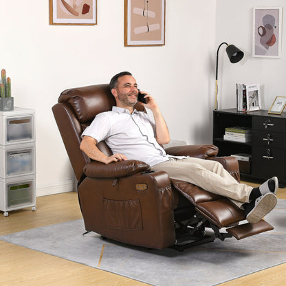Fauteuil inclinable moderne en similicuir avec massage