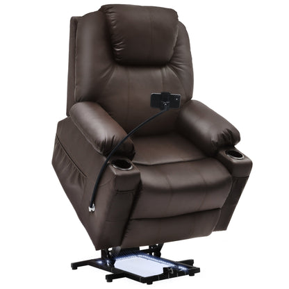 Fauteuil de massage inclinable moderne en tissu avec LED et support pour téléphone portable