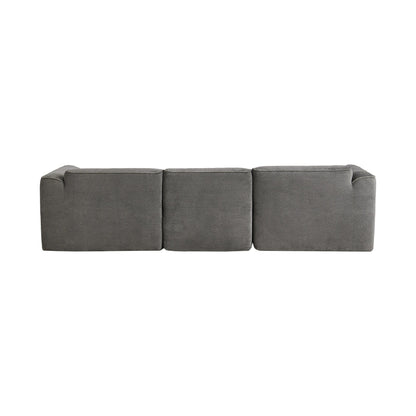 Canapé sectionnel moderne de luxe en velours 4 places avec pouf amovible et oreillers pour salon appartement