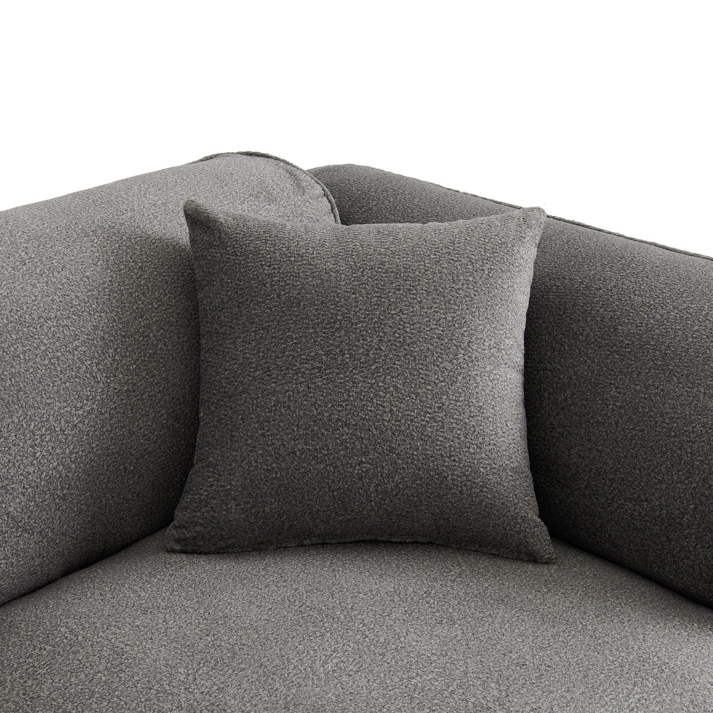 Canapé sectionnel moderne de luxe en velours 4 places avec pouf amovible et oreillers pour salon appartement