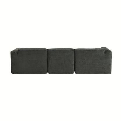 Canapé sectionnel moderne de luxe en velours 4 places avec pouf amovible et oreillers pour salon appartement