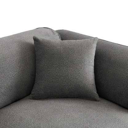 Canapé sectionnel moderne de luxe en velours 4 places avec pouf amovible et oreillers pour salon appartement