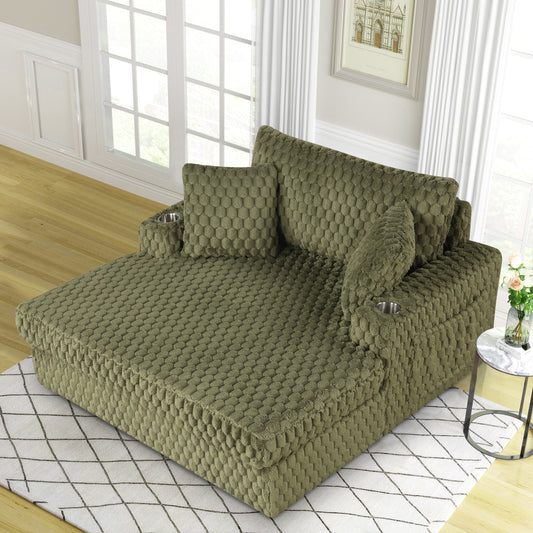 Canapé-lit d'intérieur moderne et doux avec coussins