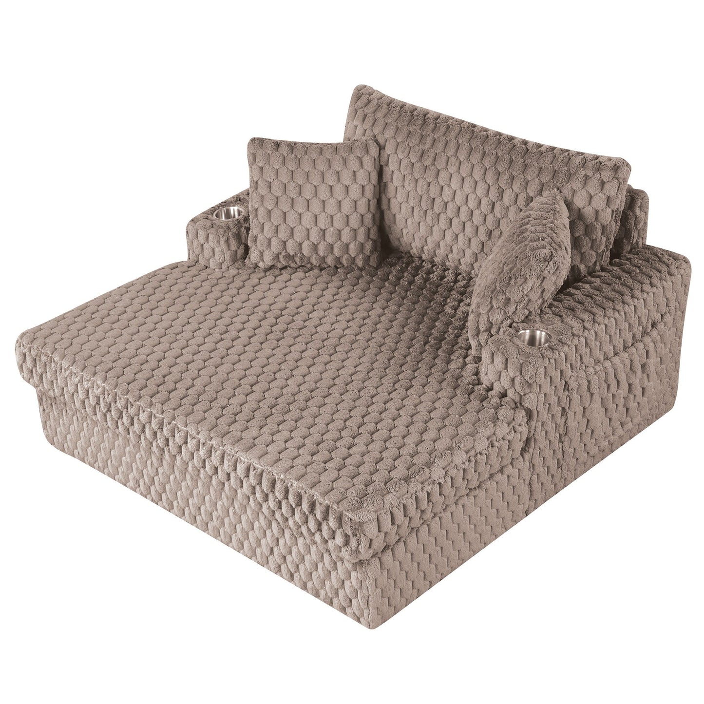 Canapé-lit d'intérieur moderne et doux avec coussins