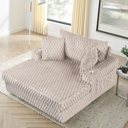 Canapé-lit d'intérieur moderne et doux avec coussins