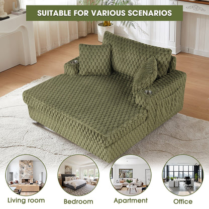 Canapé-lit d'intérieur moderne et doux avec coussins