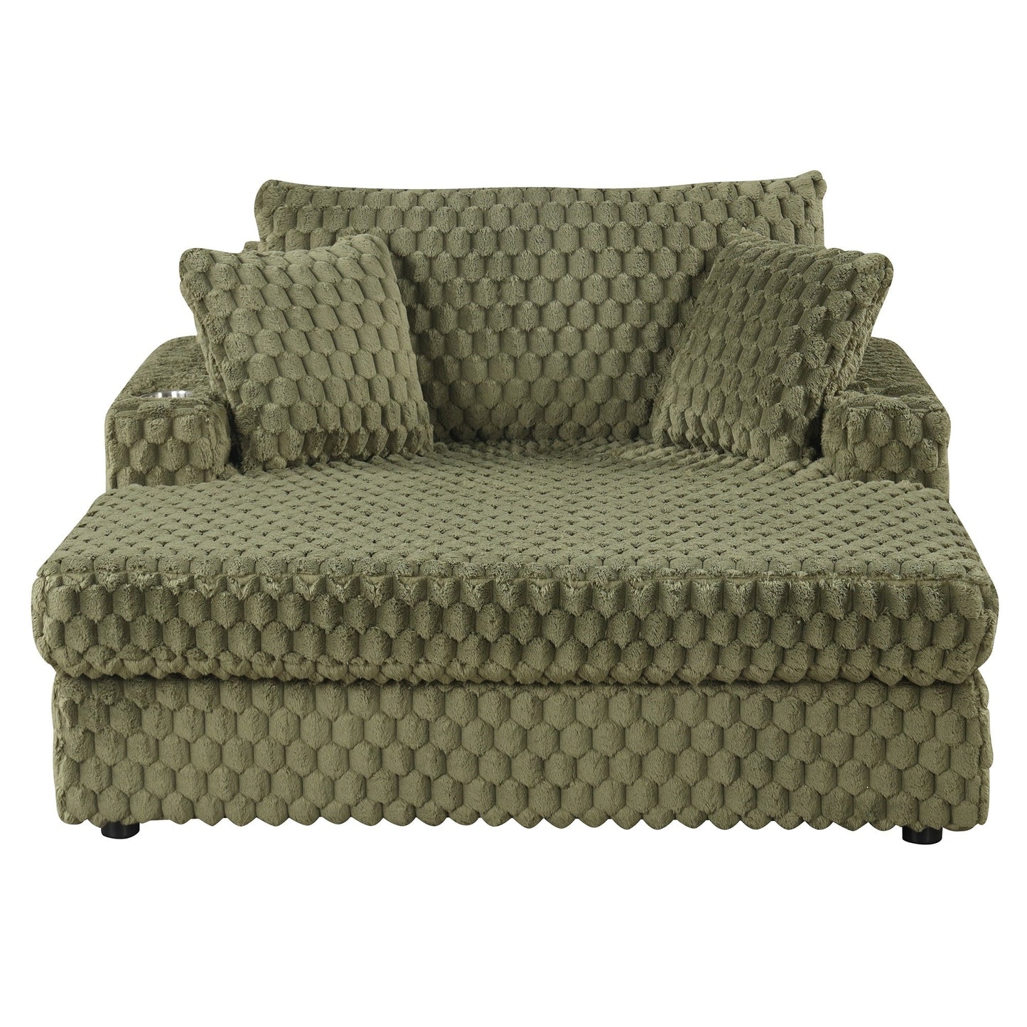 Canapé-lit d'intérieur moderne et doux avec coussins