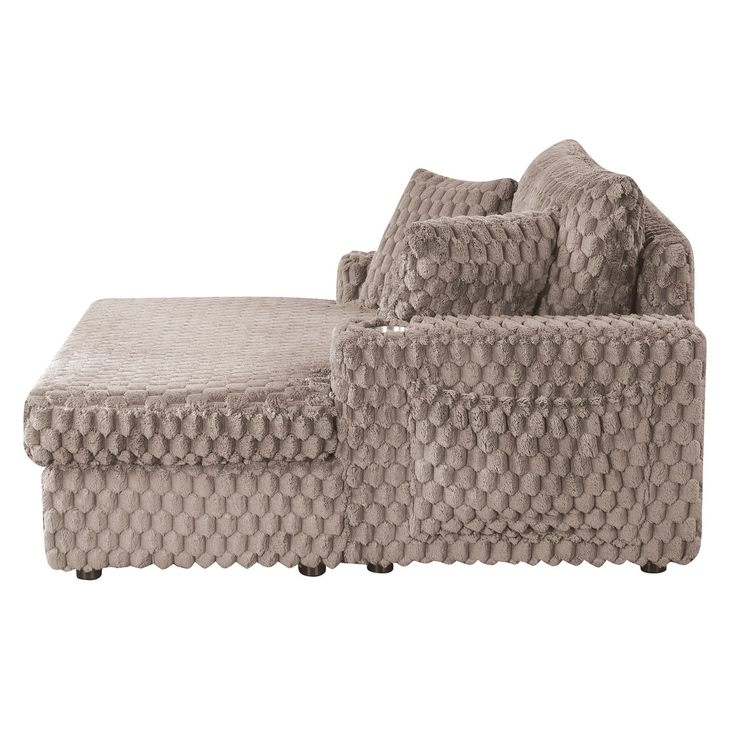 Canapé-lit d'intérieur moderne et doux avec coussins