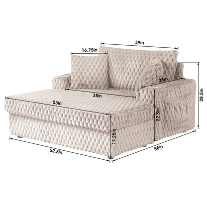 Canapé-lit d'intérieur moderne et doux avec coussins