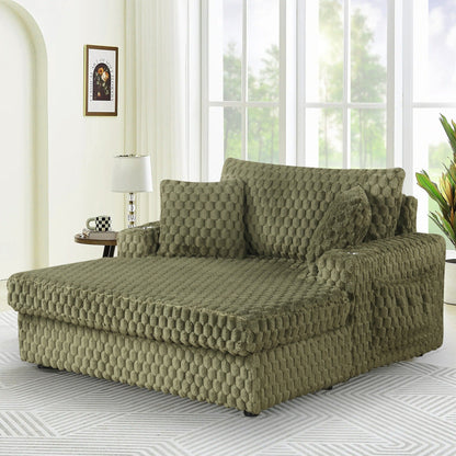 Canapé-lit d'intérieur moderne et doux avec coussins