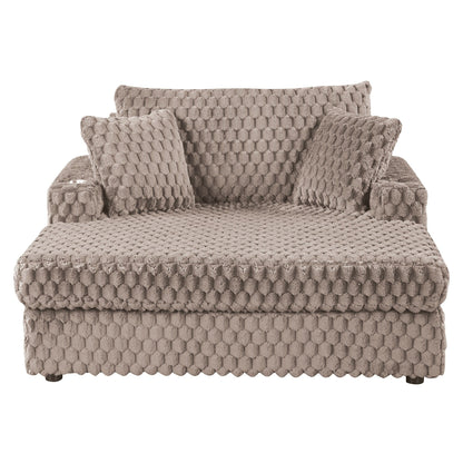 Canapé-lit d'intérieur moderne et doux avec coussins