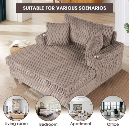 Canapé-lit d'intérieur moderne et doux avec coussins