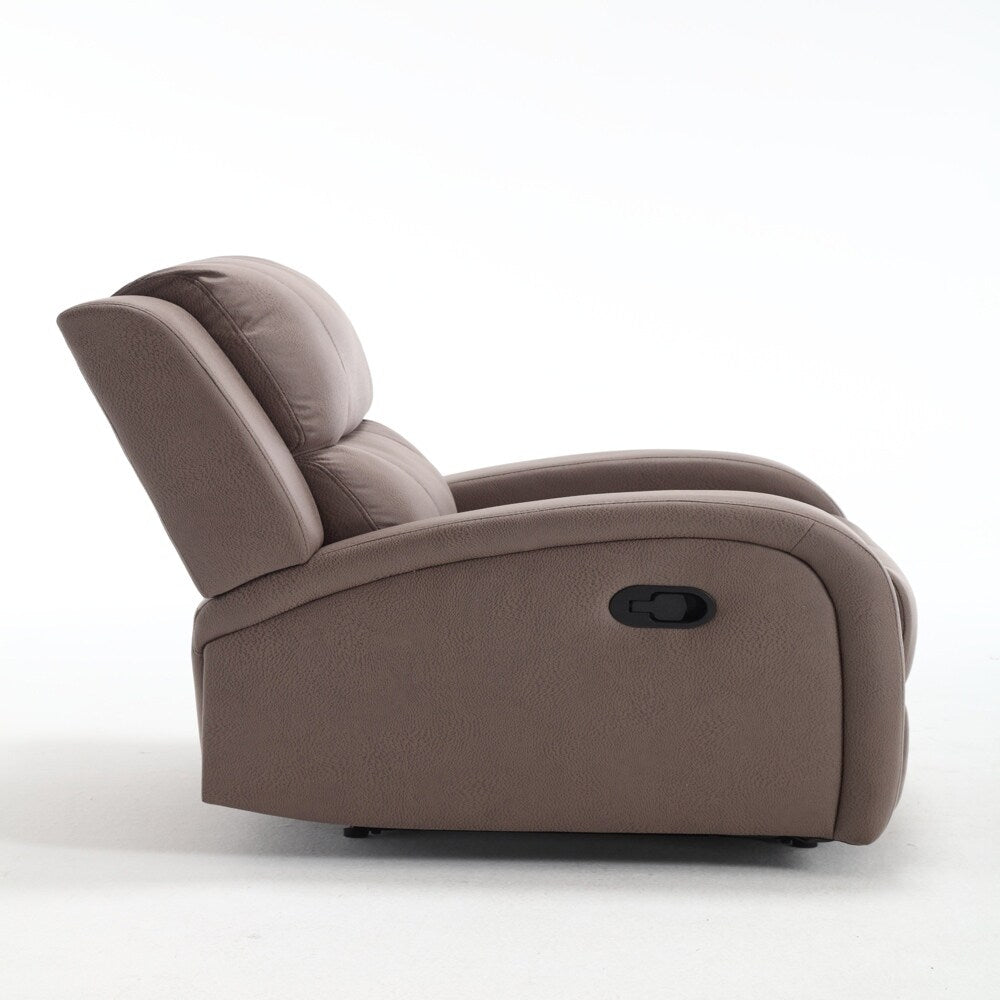 Fauteuil inclinable manuel moderne en similicuir souple