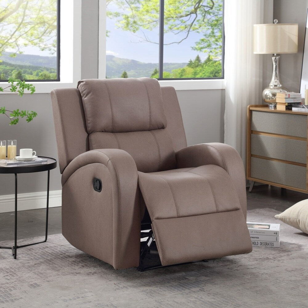 Fauteuil inclinable manuel moderne en similicuir souple