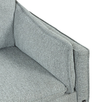 Canapé 3 places de style moderne en tissu de lin rembourré