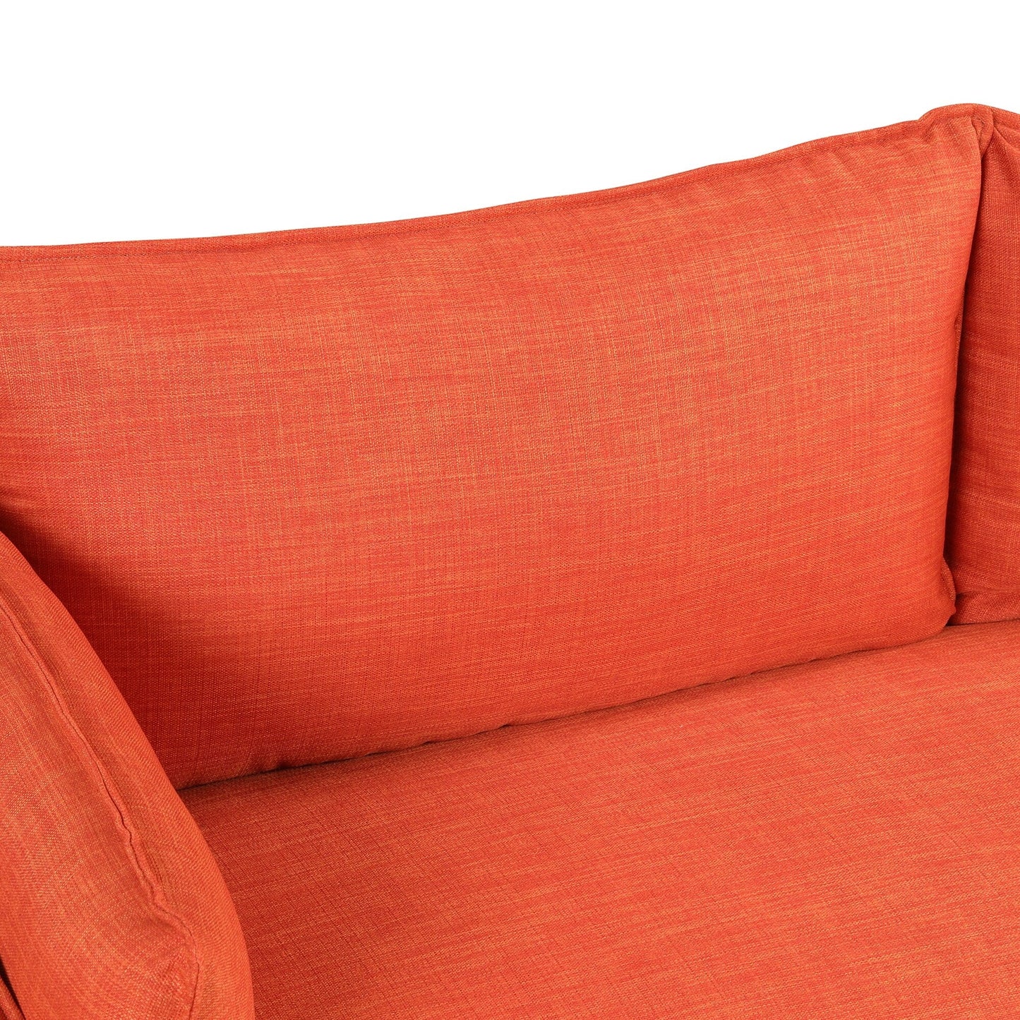 Canapé 3 places de style moderne en tissu de lin rembourré