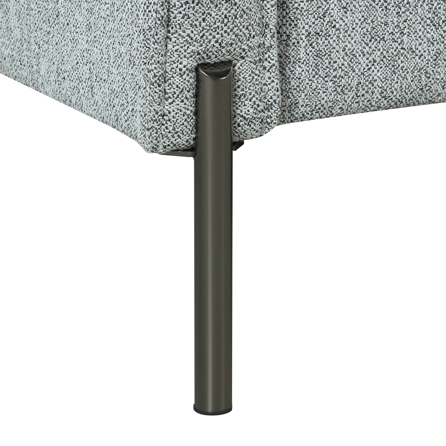 Canapé 3 places de style moderne en tissu de lin rembourré