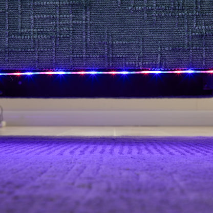 Canapé 2 places en chenille de style moderne avec pieds en bois, éclairage LED, port de chargement USB et sac de rangement, idéal pour le salon, la chambre à coucher ou le bureau.