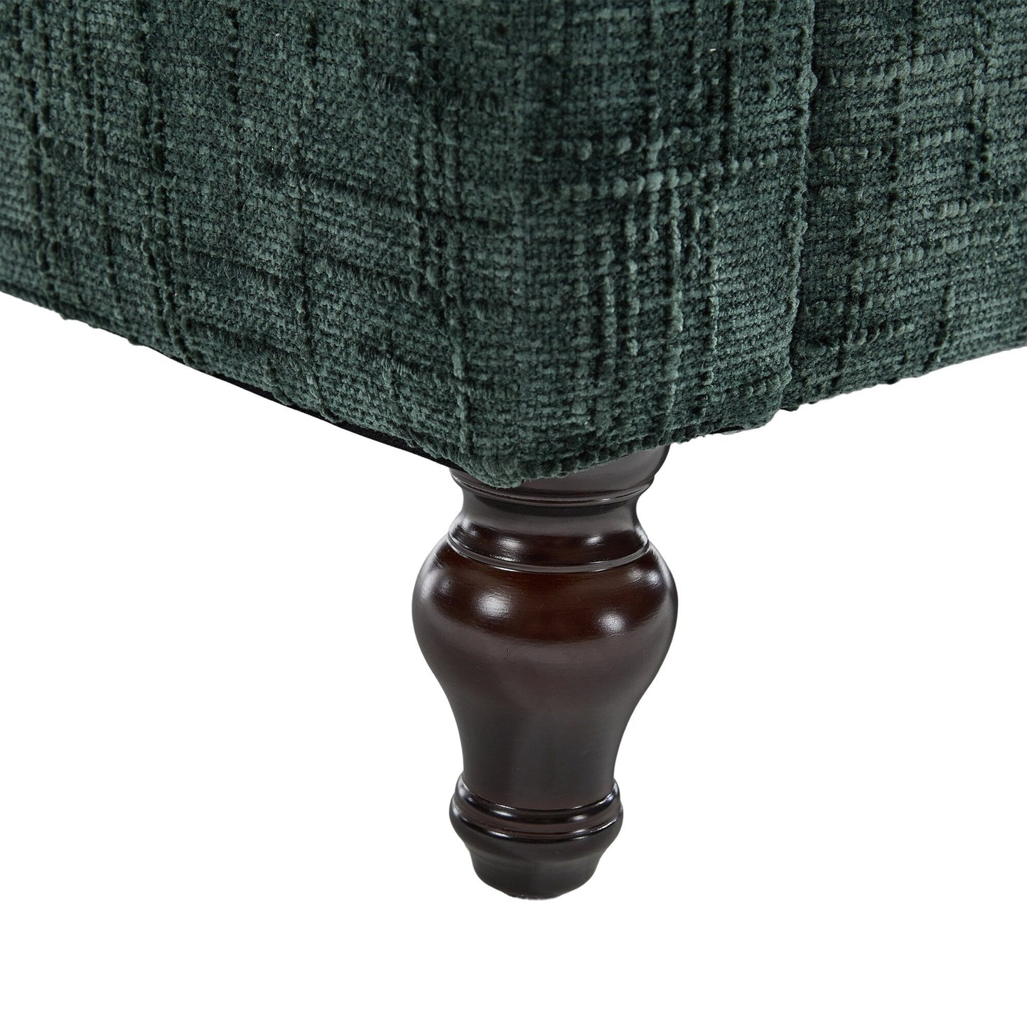 Canapé 2 places en chenille de style moderne avec pieds en bois, éclairage LED, port de chargement USB et sac de rangement, idéal pour le salon, la chambre à coucher ou le bureau.