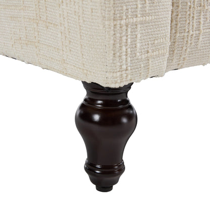 Canapé 2 places en chenille de style moderne avec pieds en bois, éclairage LED, port de chargement USB et sac de rangement, idéal pour le salon, la chambre à coucher ou le bureau.