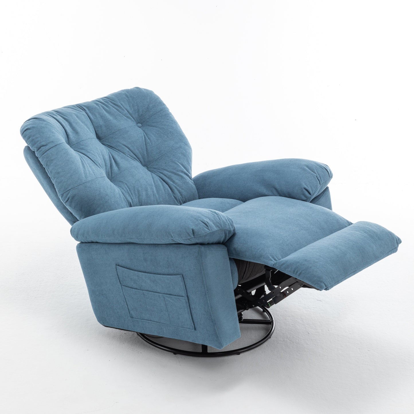 Canapé simple inclinable manuel pivotant et moderne pour home cinéma, réglable, avec repose-pieds et poche latérale