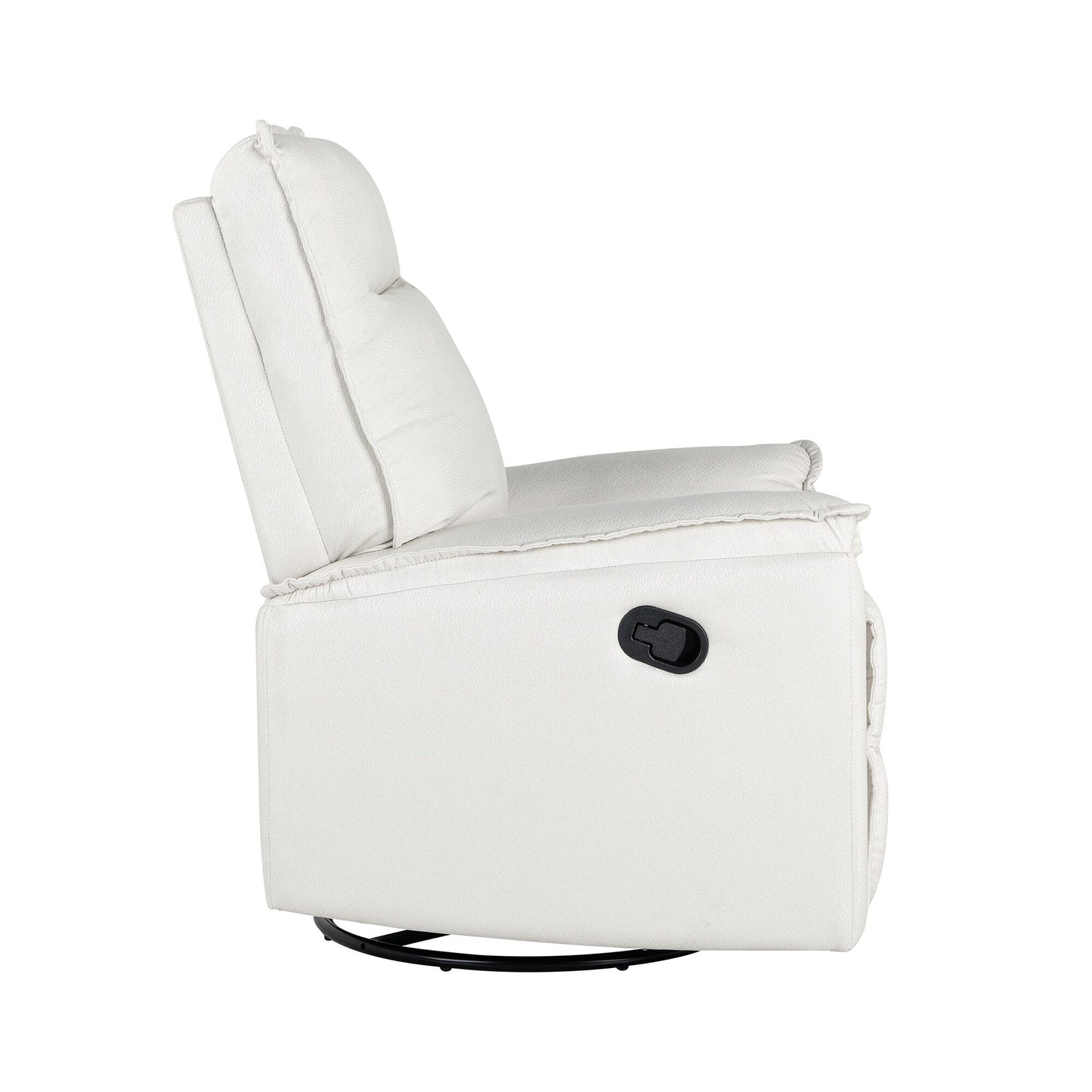 Fauteuil inclinable manuel pivotant moderne avec dossier rembourré et réglable pour salon ou chambre d'enfant