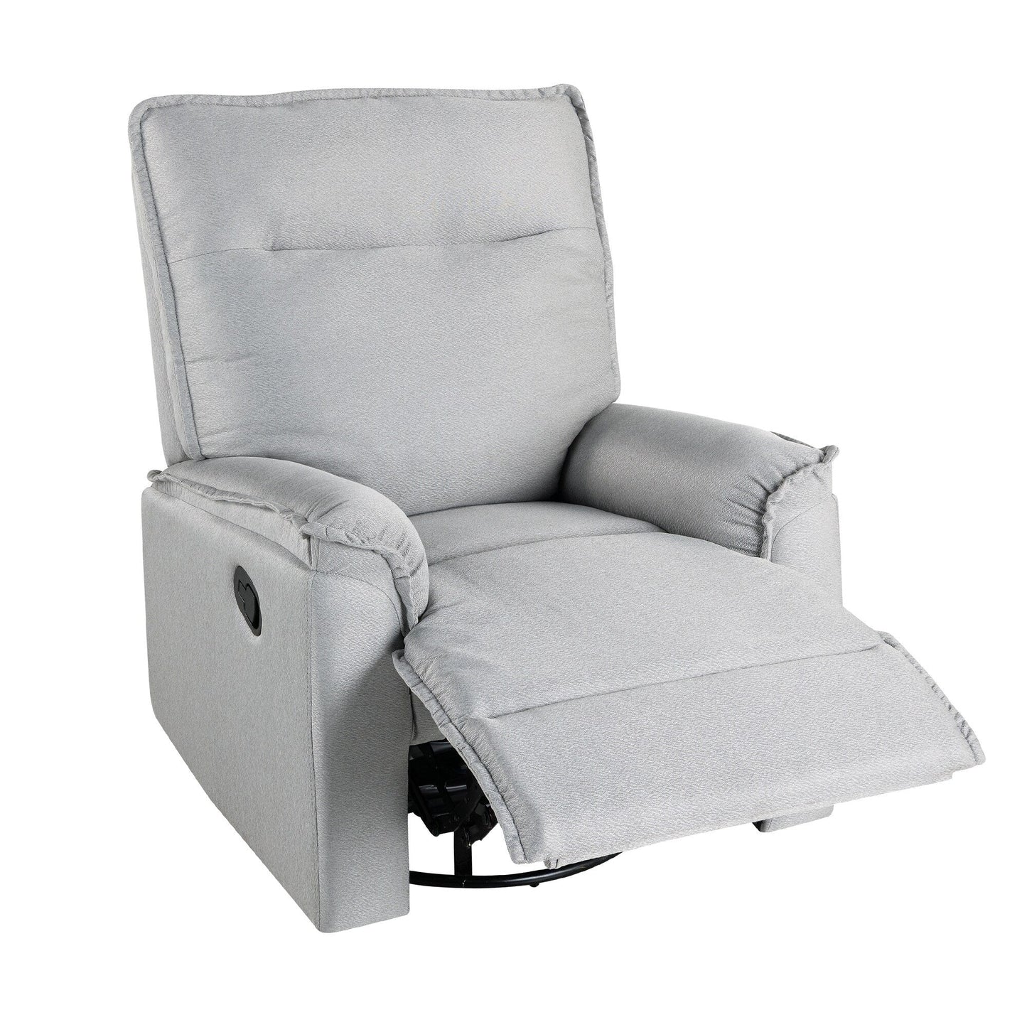 Fauteuil inclinable manuel pivotant moderne avec dossier rembourré et réglable pour salon ou chambre d'enfant