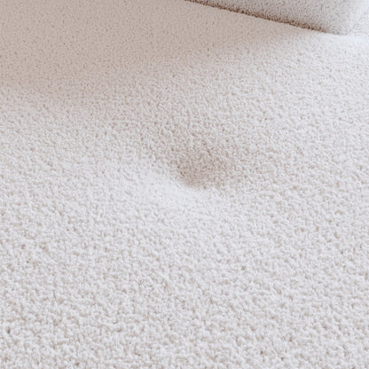 Canapé sectionnel moderne en tissu Teddy en forme de L, canapé 3 places avec méridienne et oreillers pour salon et appartement