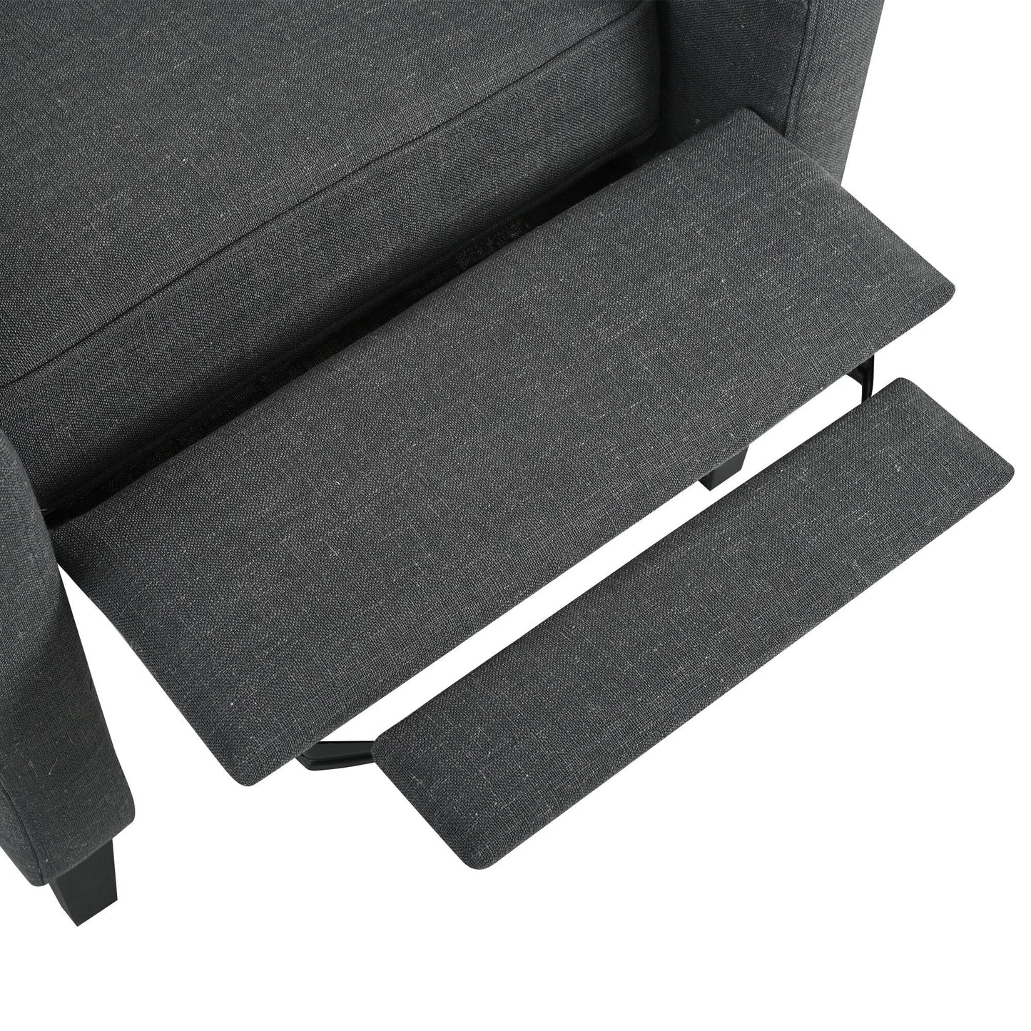 Fauteuil inclinable moderne capitonné avec table d'appoint pliable et ports de chargement USB pour salon ou chambre