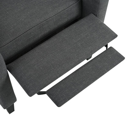 Fauteuil inclinable moderne capitonné avec table d'appoint pliable et ports de chargement USB pour salon ou chambre