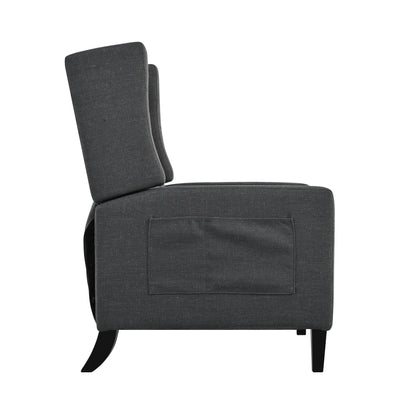 Fauteuil inclinable moderne capitonné avec table d'appoint pliable et ports de chargement USB pour salon ou chambre