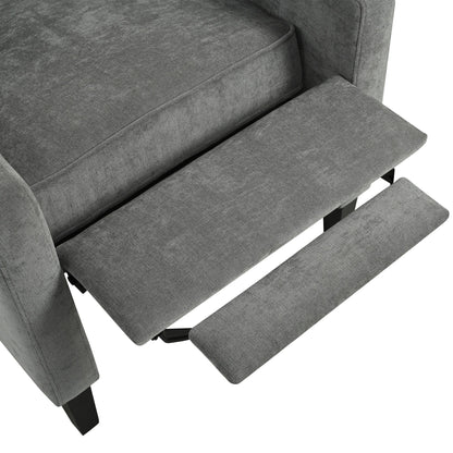 Fauteuil inclinable moderne capitonné avec table d'appoint pliable et ports de chargement USB pour salon ou chambre