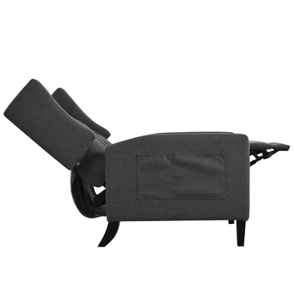 Fauteuil inclinable moderne capitonné avec table d'appoint pliable et ports de chargement USB pour salon ou chambre