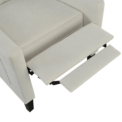Fauteuil inclinable moderne capitonné avec table d'appoint pliable et ports de chargement USB pour salon ou chambre